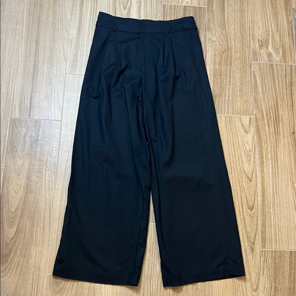 J. Crew Classic Black Wide Leg Trousers Dress Pants‎